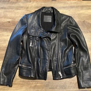All Saints Black Leather Jacket